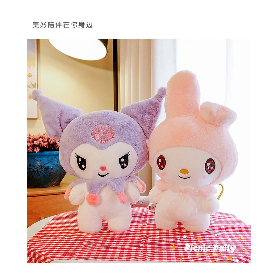 MAINAN BONEKA KUROMI MELODY CINNAMOROLL MATA GLITTER LUCU