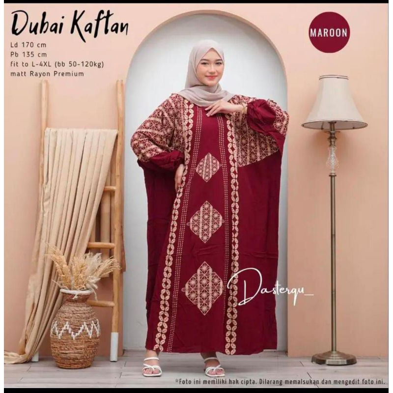 GAMIS KAFTAN DUBAI batik pekalongan pakaian wanita muslim baju outfitt dress daster terbaru MURAH be