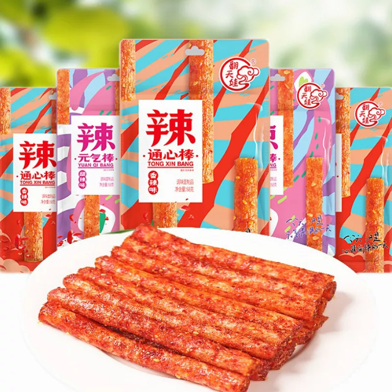 [HALAL] Fantianwa Cemilan China Latiao Viral - Snack La tiao Pedas Manis 68g 翻天娃 辣条 通心棒