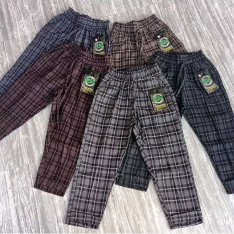 Celana Baggy Pants Motif Kotak Anak Perempuan Usia 6-16 Tahun / Celana Baggy Anak Remaja / Celana ba