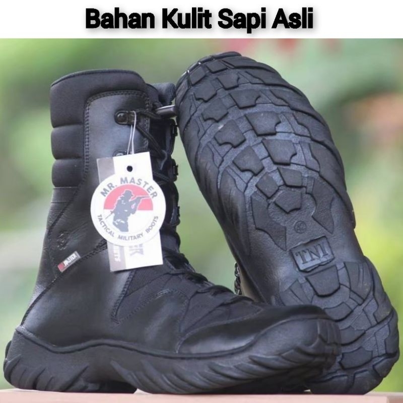 SEPATU PDL MR MASTER BAHAN KULIT SAPI ASLI SEPATU PDL DINAS LAPANGAN UNTUK TNI POLRI SECURITY SATPAM