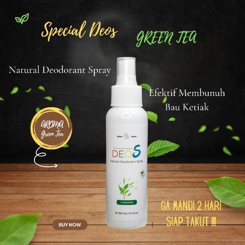 DEOS Deodorant Spray 100ml Deodorant Tawas Natural