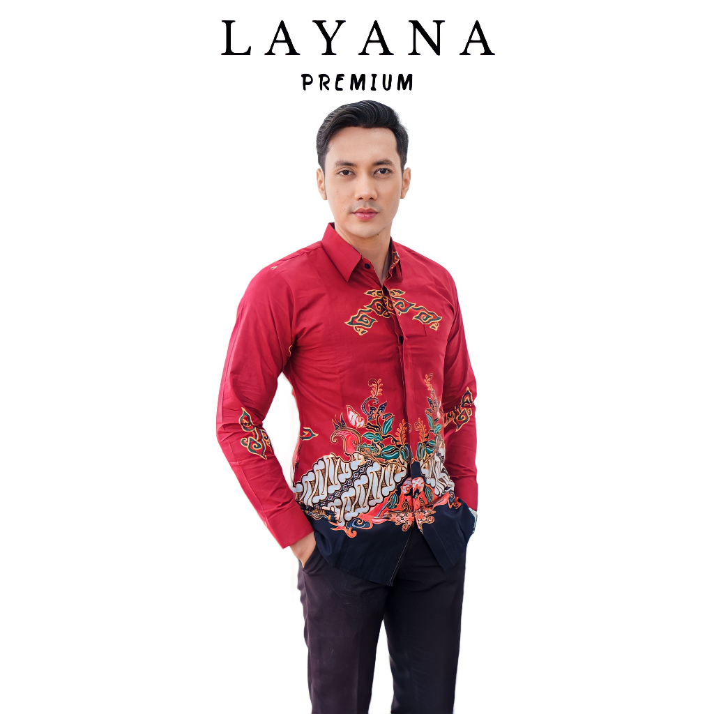 Kemeja Batik Sekarpandan Merah Baju Formal atau Nonformal