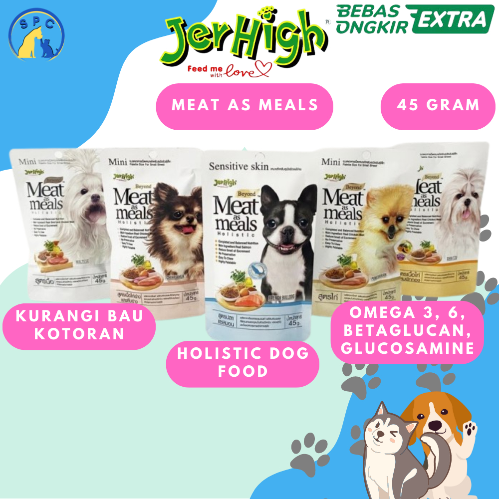 JERHIGH Meat as Meals Holistic Dog Food 45 Gram Super Premium Makanan Anjing