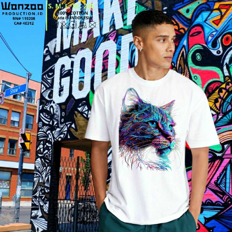 KAOS TSHIRT KUCING BENGAL CAT N PERSIA SHORTHAIR CAT