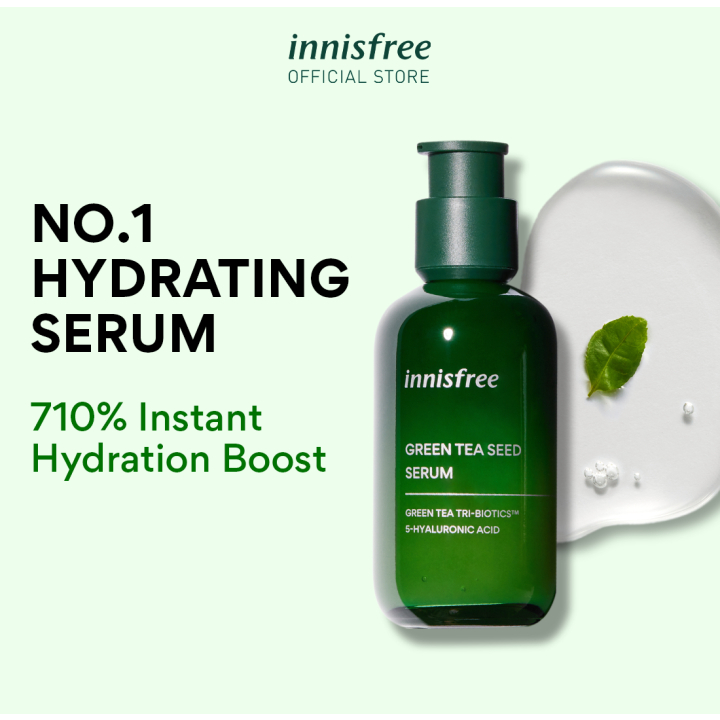 Innisfree Green Tea Seed Serum 80 ml Kemasan Baru Fullsize - Skincare Wajah Inisfree Innisfre Innesfree BPOM Serum Hijau