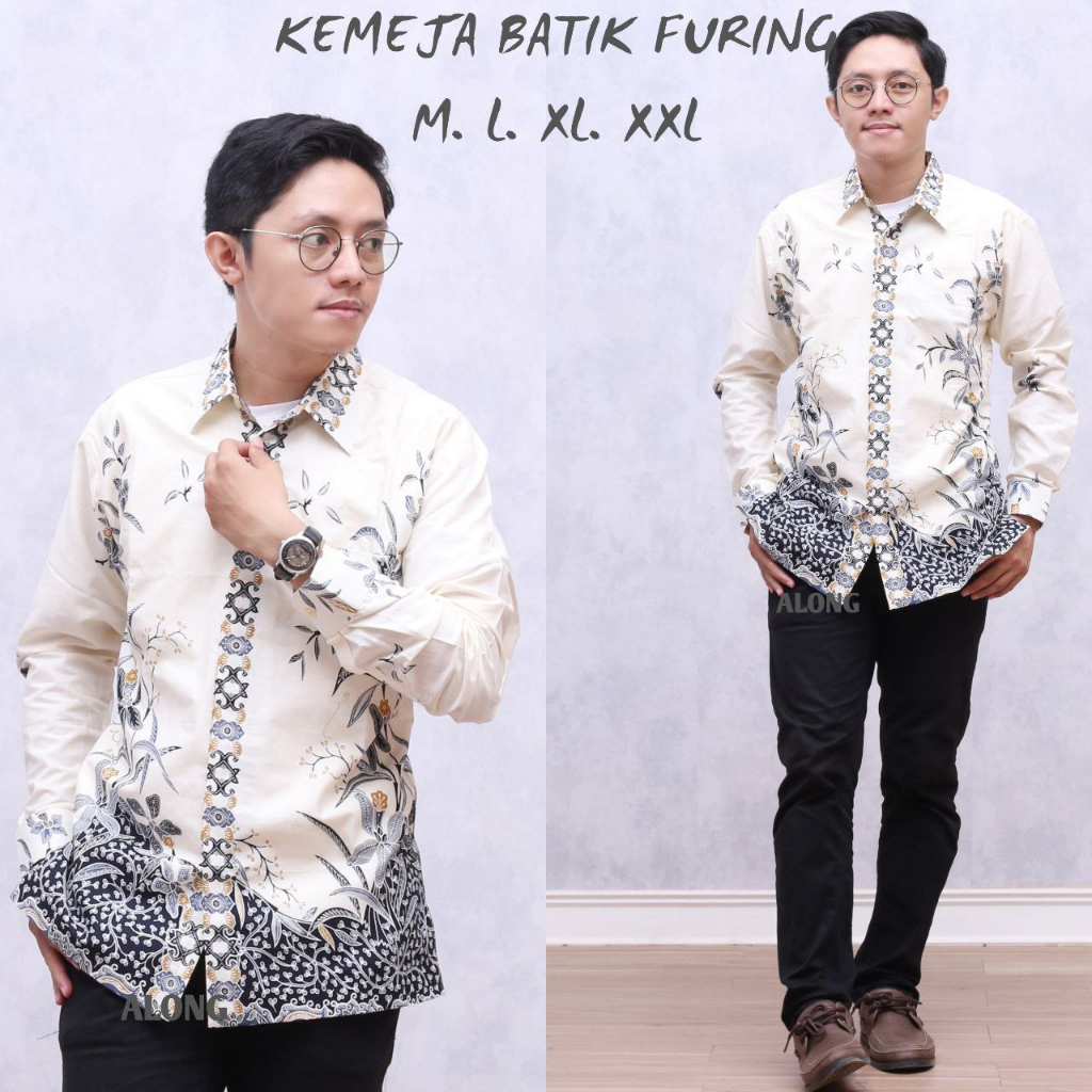 Kemeja batik Pria Lengan Panjang unggul jaya Furing katun primis