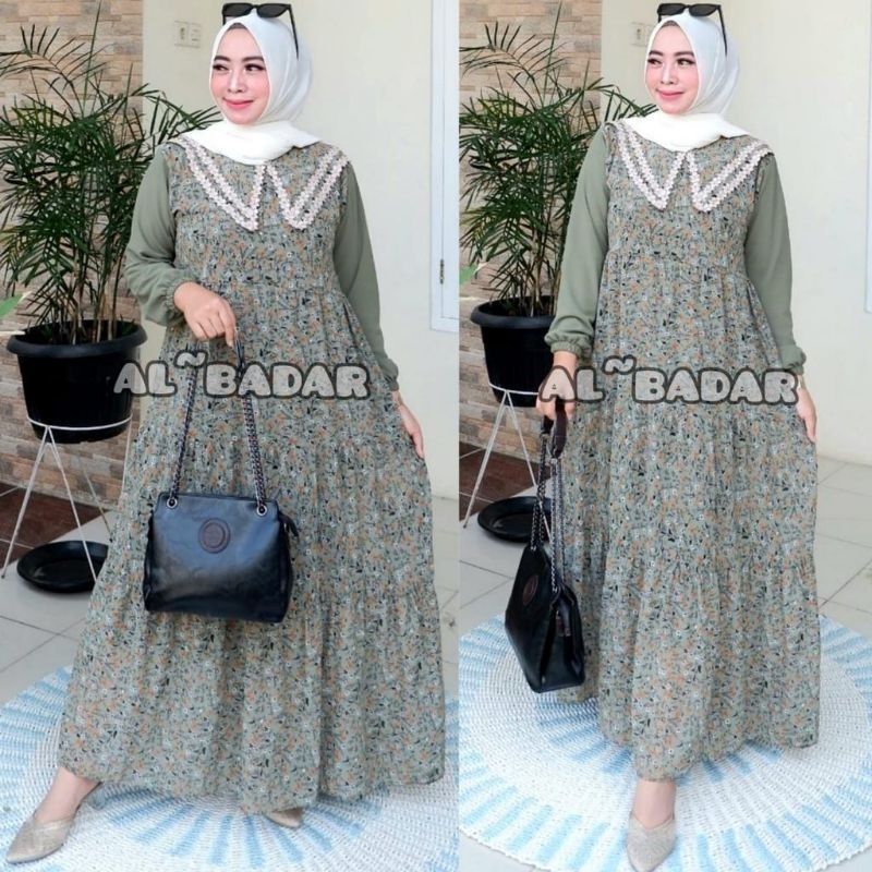 COD. GAMIS BAHAN CERUTY BABY DOLL MOTIF BUNGA/KECIL BUSUI FRIENDLY GAMIS