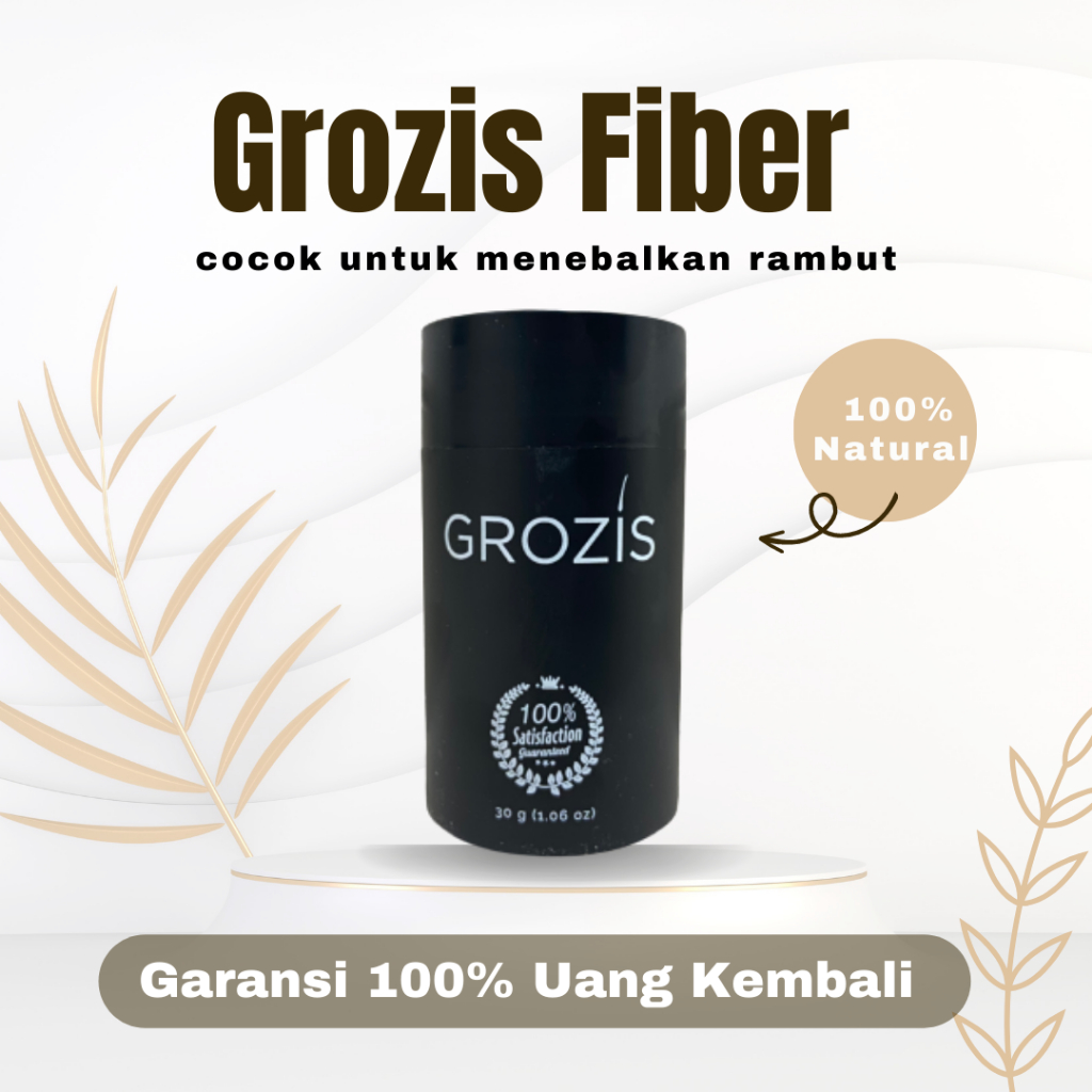 GROZIS Penebal Rambut Botak Cepat Original 30gr / Pelebat Rambut / Caboki Khusus Untuk Menebalkan Rambut Tipis 30gr Original Amerika