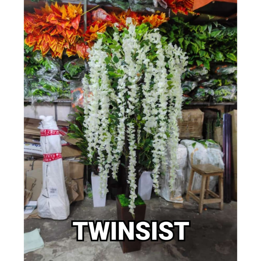TERMURAH Pohon Wisteria Plastik Artificial Palsu Tinggi 170 cm / Pohon Hias Plastik / Pohon Plastik 