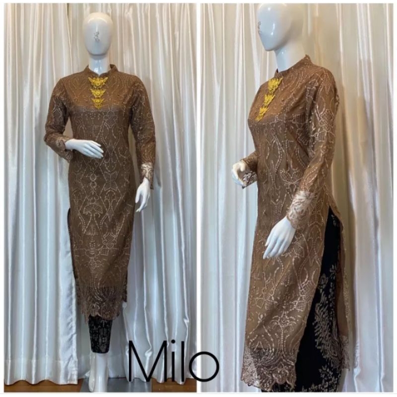 ORIGINAL KEBAYA TUNIK VETNAM BAHAN TILLE BORDIR TERLARIS//SETELAN KEBAYA MODERN//SERAGAMAN//KONDANGAN