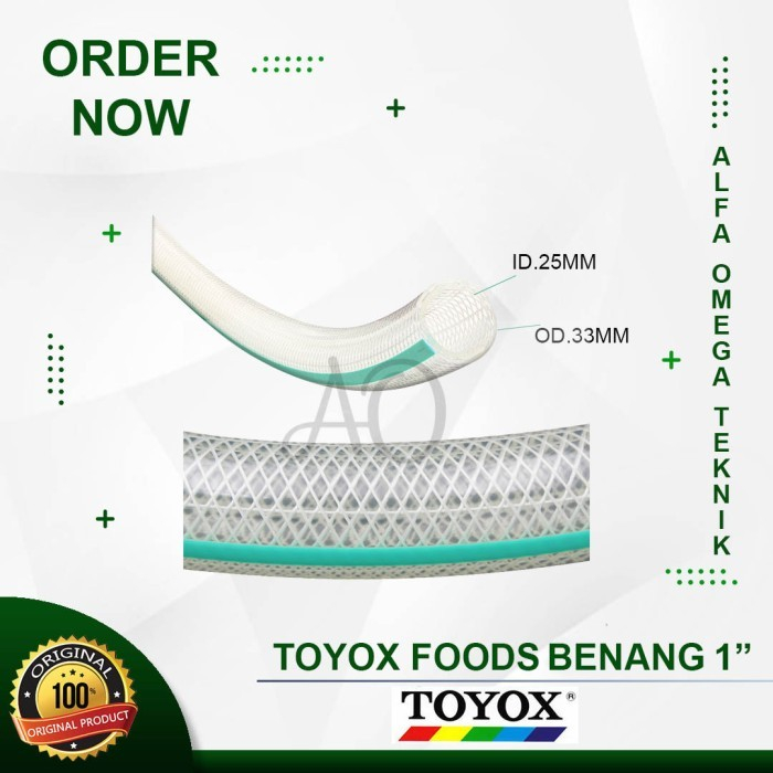 SELANG TOYOX TOYOFOODS 1 INCH HOSE BENANG FOOD GRADE 25MM TFB-25