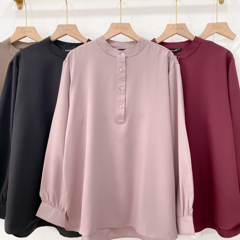 LACIA BLOUSE | ATASAN KNIT SHIRT IMPORT WANITA JUMBO POLOS