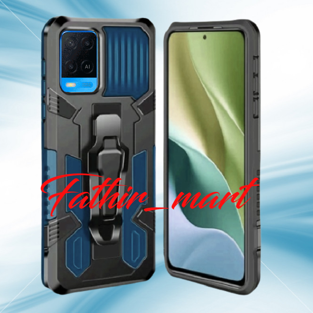 Case OPPO A54 Casing Standing Back Klip icristal Hardcase Robot New Cover