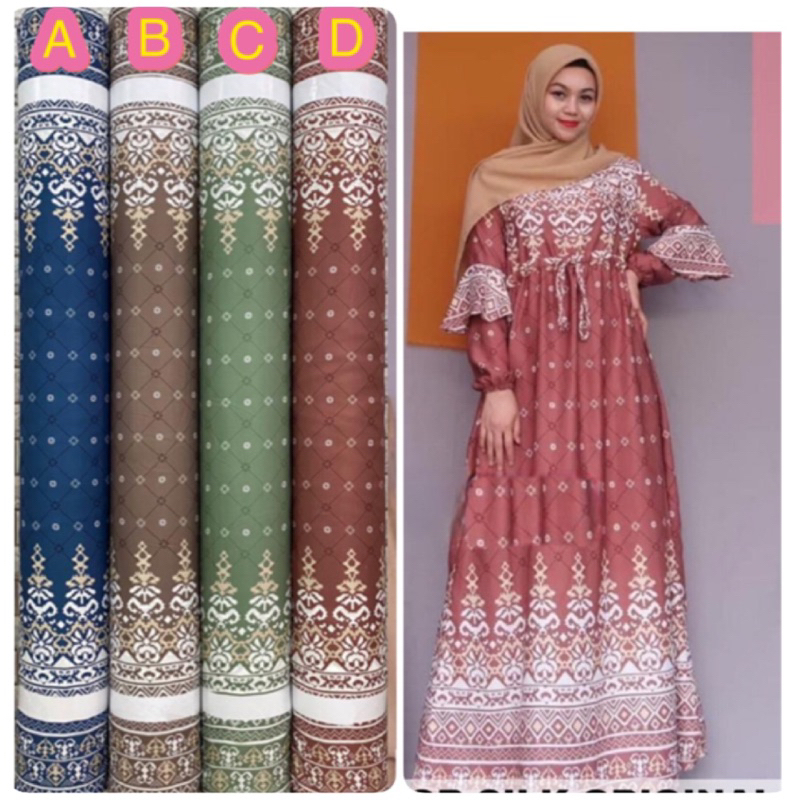 Kain Bahan DR Silk motif della terbaru