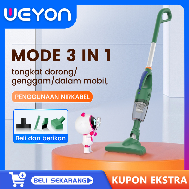 Weyon X57 Vacuum Cleaner Wireless Penyedot debu 3-in-1 yang kuat penyedot debu multifungsi dan multi-skenario