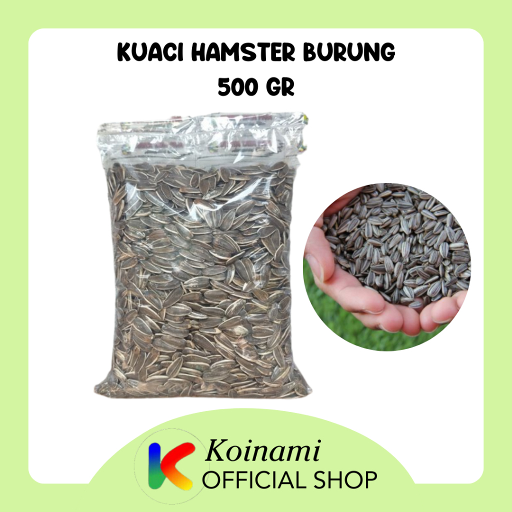 KUACI 500gr / sunflower seed / makanan burung hamster / biji bunga matahari