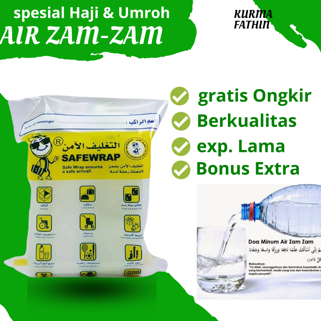 

Air Zam zam Asli Murni Original 1L Oleh Oleh Haji Umroh