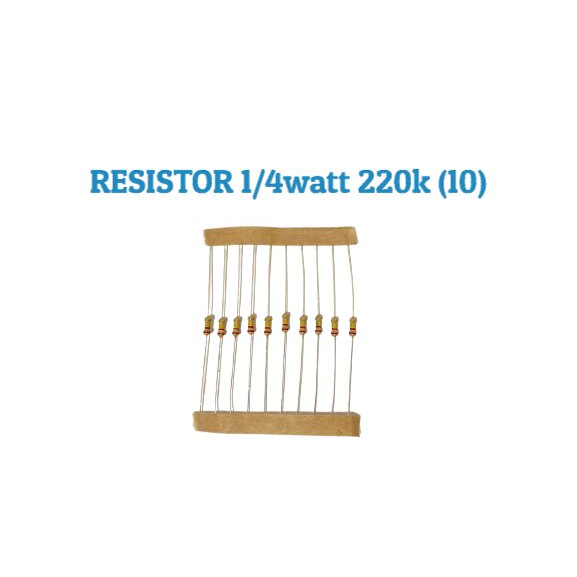 RESISTOR 1/4watt 220K  (10)