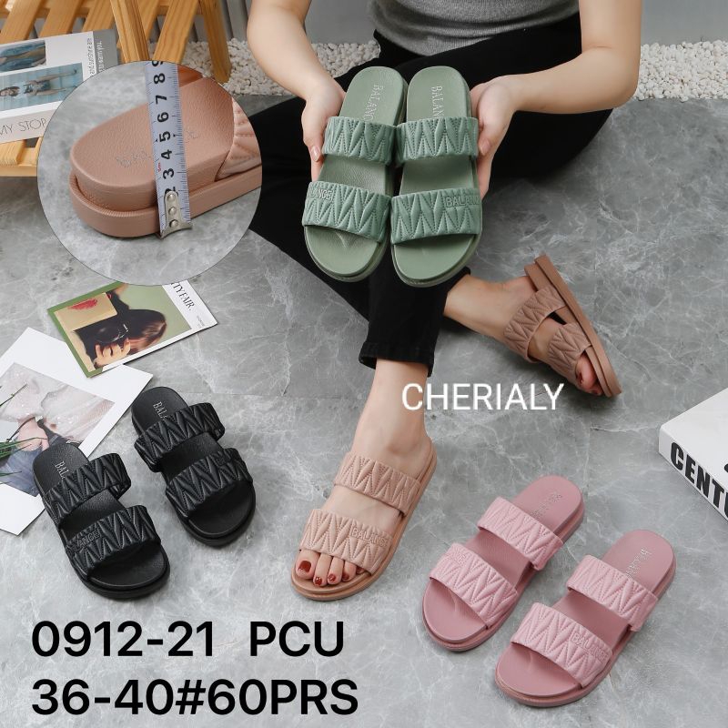 Sandal Karet Wanita Import Ban 2 Serut BALANCE 0912-21