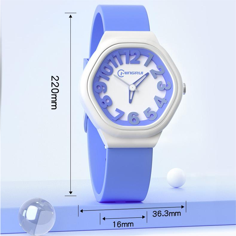 MINGRUI Jam Tangan Wanita Analog girl junior high school and elementary Jam Tangan Analog anak waterproof sport watch pointer type electronic watch male cute fashion simple