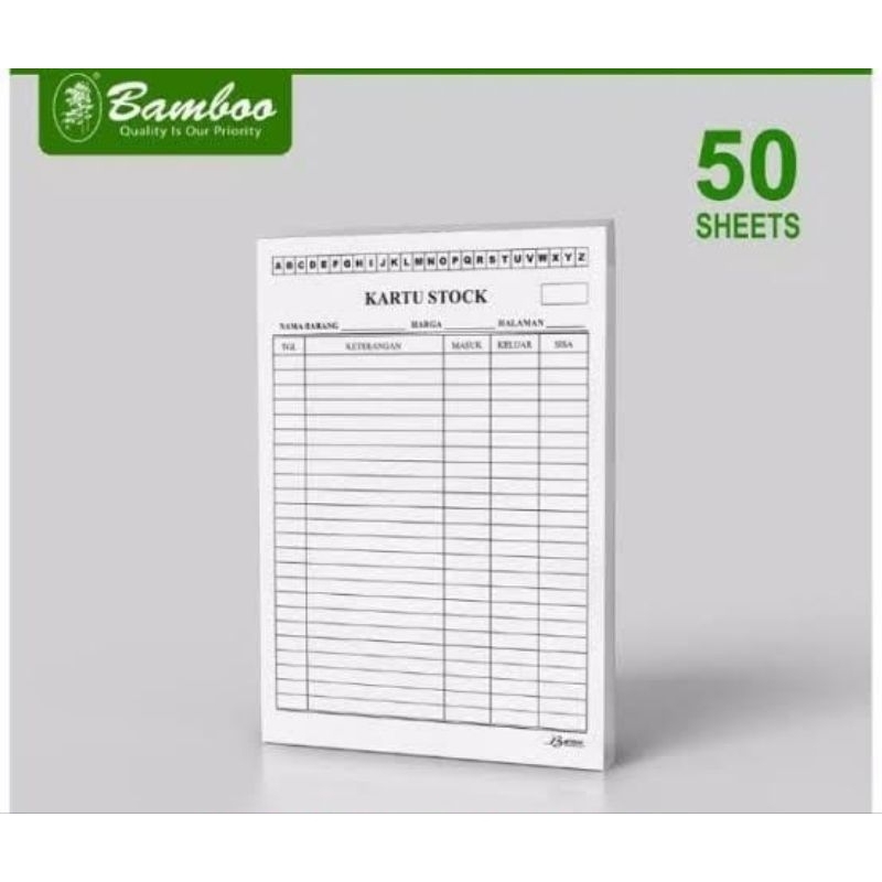 

[ PACK ISI 50 ] KARTU STOCK A4 BAMBO ORI