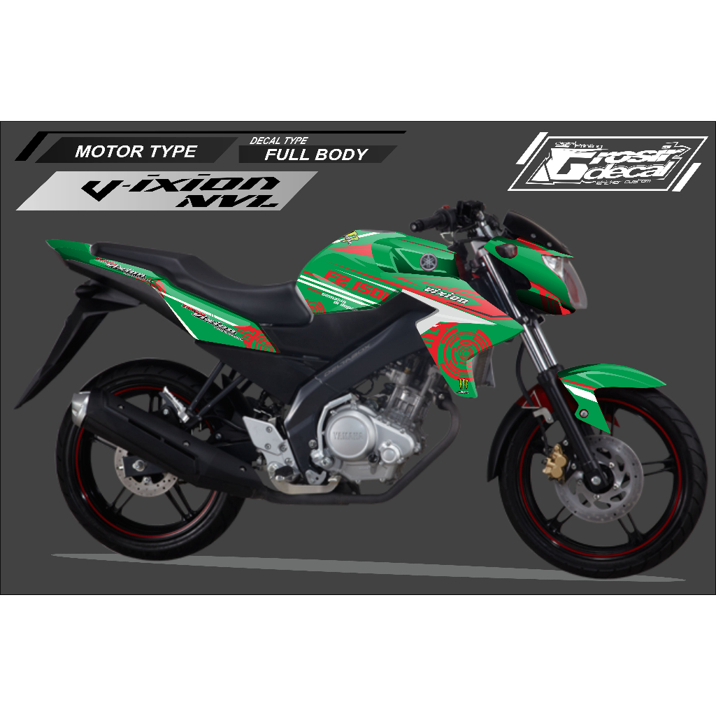Sticker Decal Stiker Vixion 2014 - 2016 Full Body Fullset Stiker Vixion Lighting Fullbody