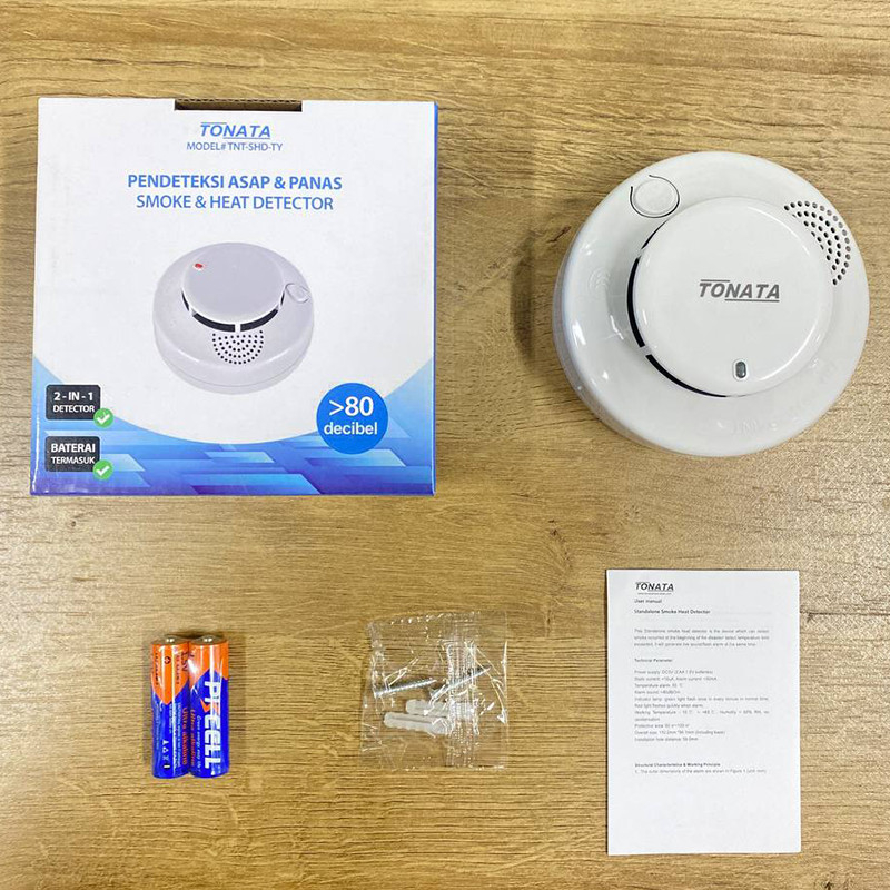 Standalone Smoke Heat Detector Tonata / Pendeteksi Asap Panas