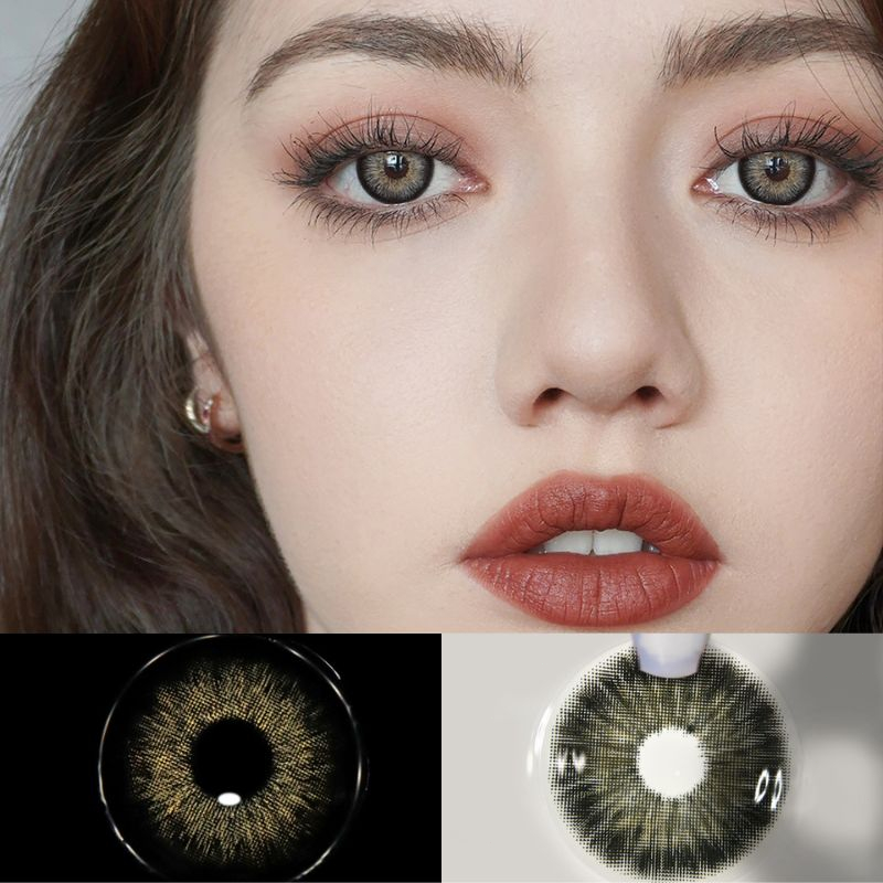 SOFTLENS SOLITAIRE  COLORED LENSES-Triangle Black 14.2