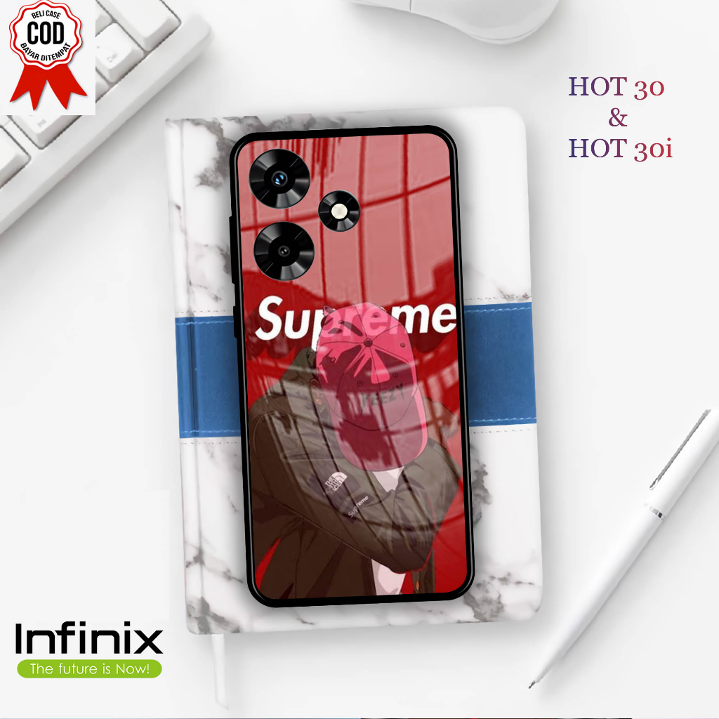 Softcase Kaca INFINIX HOT 30 &amp; 30i  - Case Handphone INFINIX HOT 30 &amp; 30i [T12]