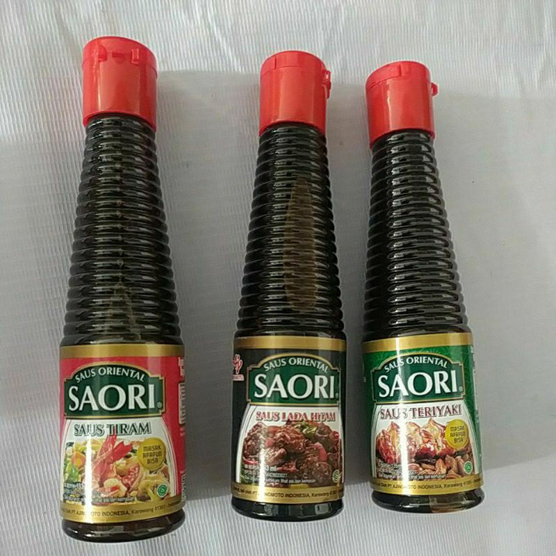 

Saori (Botol) 133g, saus tiram, lada hitam, teriyaki