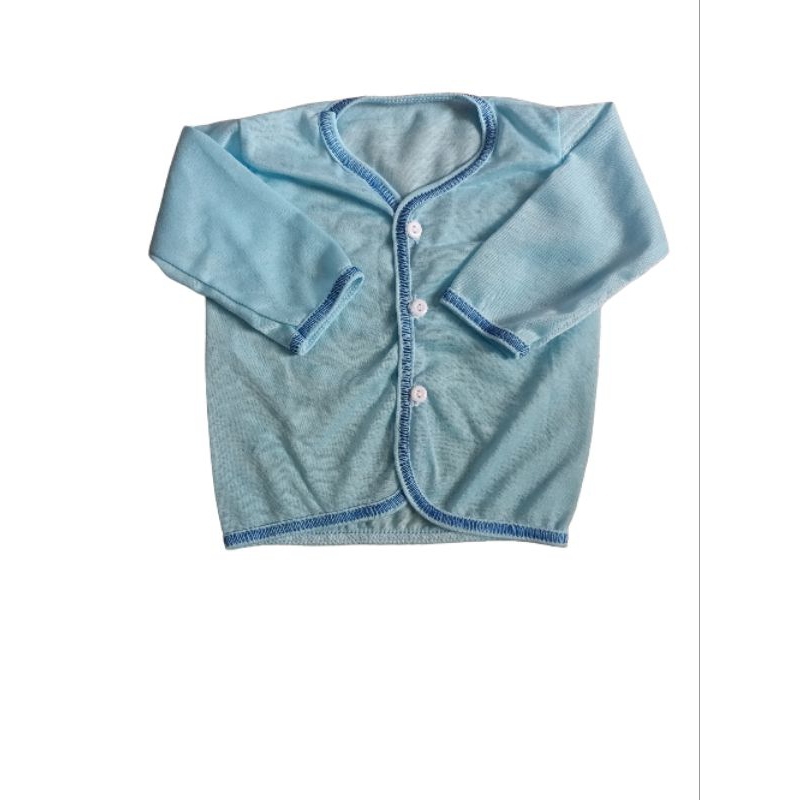 6 pis 12 pis baju bayi tanggaan panjang polos rib