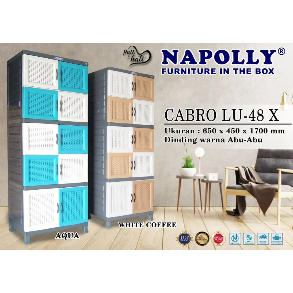 BARU lemari rotan cabro mu 48 / CABRO LU 48X / CABRO LU 48 DOUBLE napolly