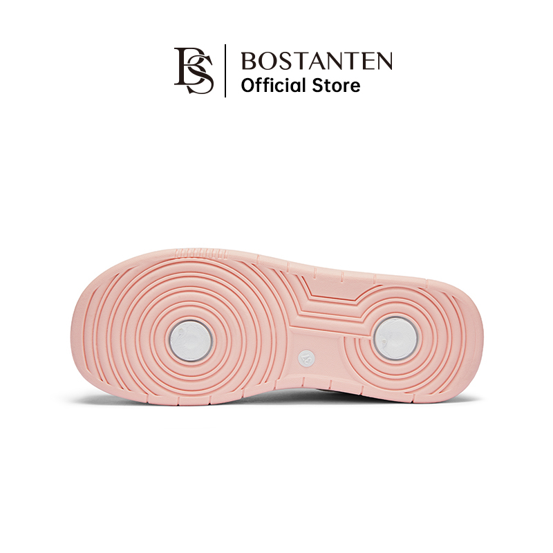 【New Arrival】BOSTANTEN Sepatu Sneakers Wanita Warna Putih Shoes Kasual Gaya Korea Klasik Putih Pink 36-40