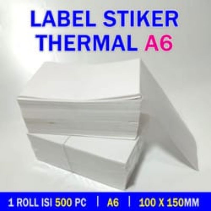 Label Thermal Printer Kertas Stiker Ukuran 100x150mm Isi 500/Roll