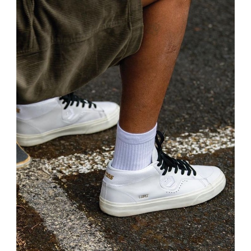 Converse Cons Louie Lopez Pro Mono Leather White White Egret