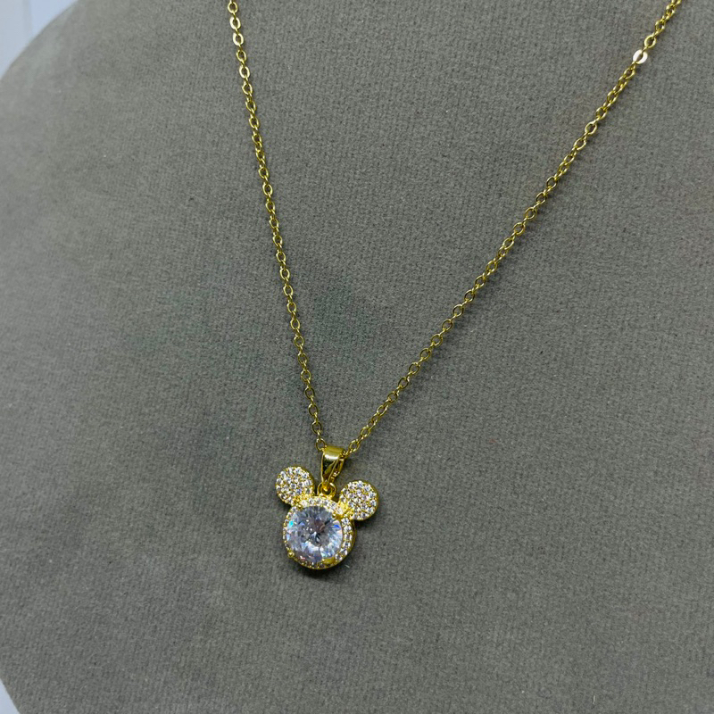 Kalung titanium anak miki permata gold