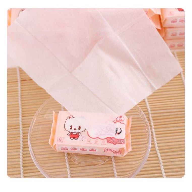 1 Pcs Tisu Basah Mini Tissue basah Wet Tissue Travelling Portable Kecil