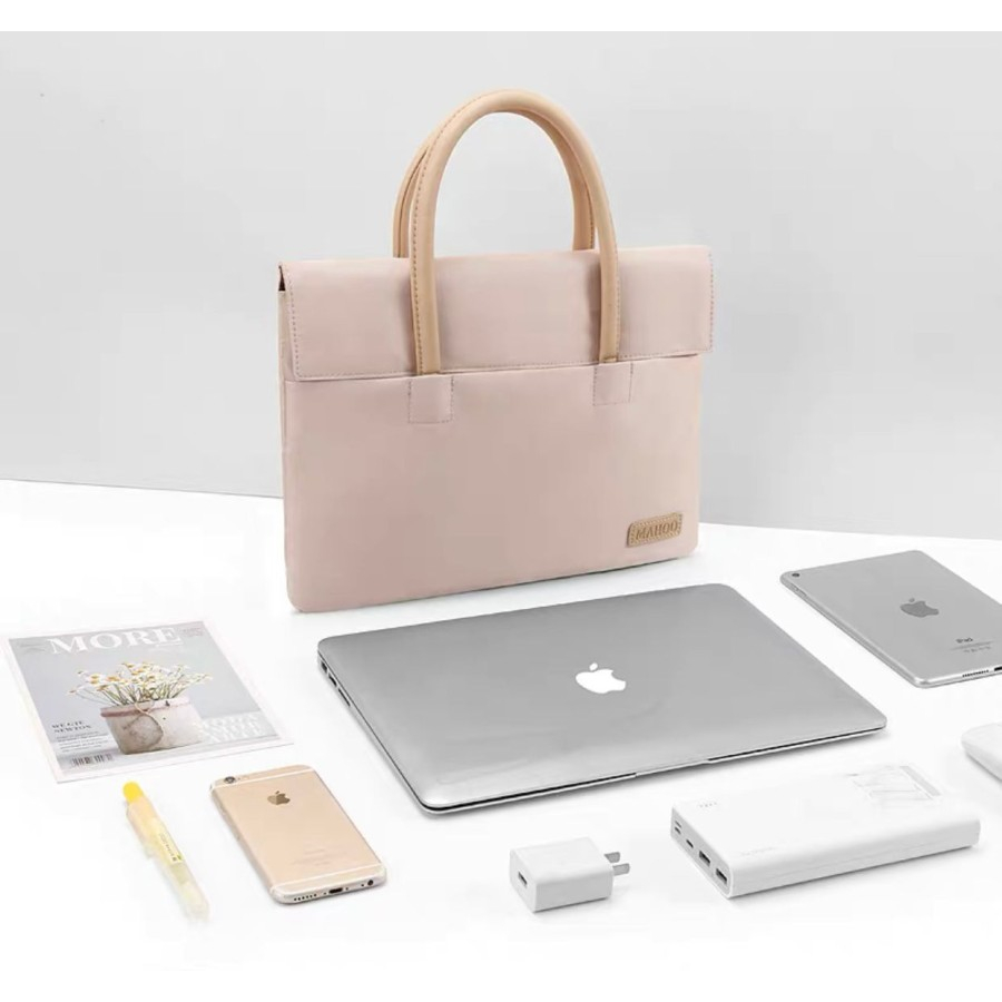 Tas Laptop 14 inch Softcase Sleeve Case Softcase jinjing waterproof - NUDE