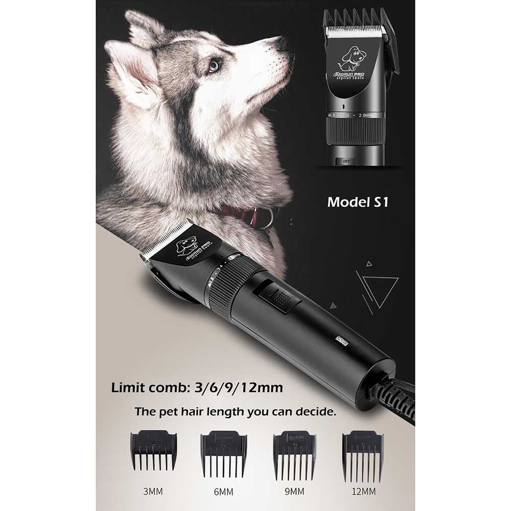 Alat Cukur Bulu Binatang Electric Pet Dog Cat Grooming Hair Clipper Pet Shaver - BaoRun PRO S1