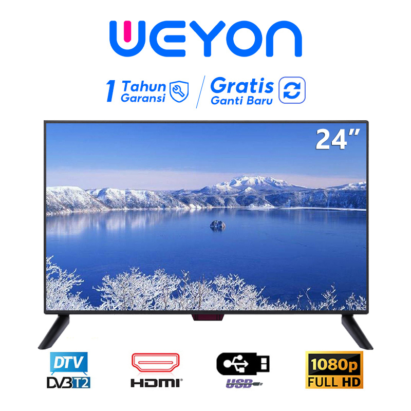 Weyon Digital TV Weyon TV Digital 24 Inch 24inch TV LED FHD ORIGINAL GARANSI RESMI [ LAYAR 24 INCH | BEZEL 27 INCH ]