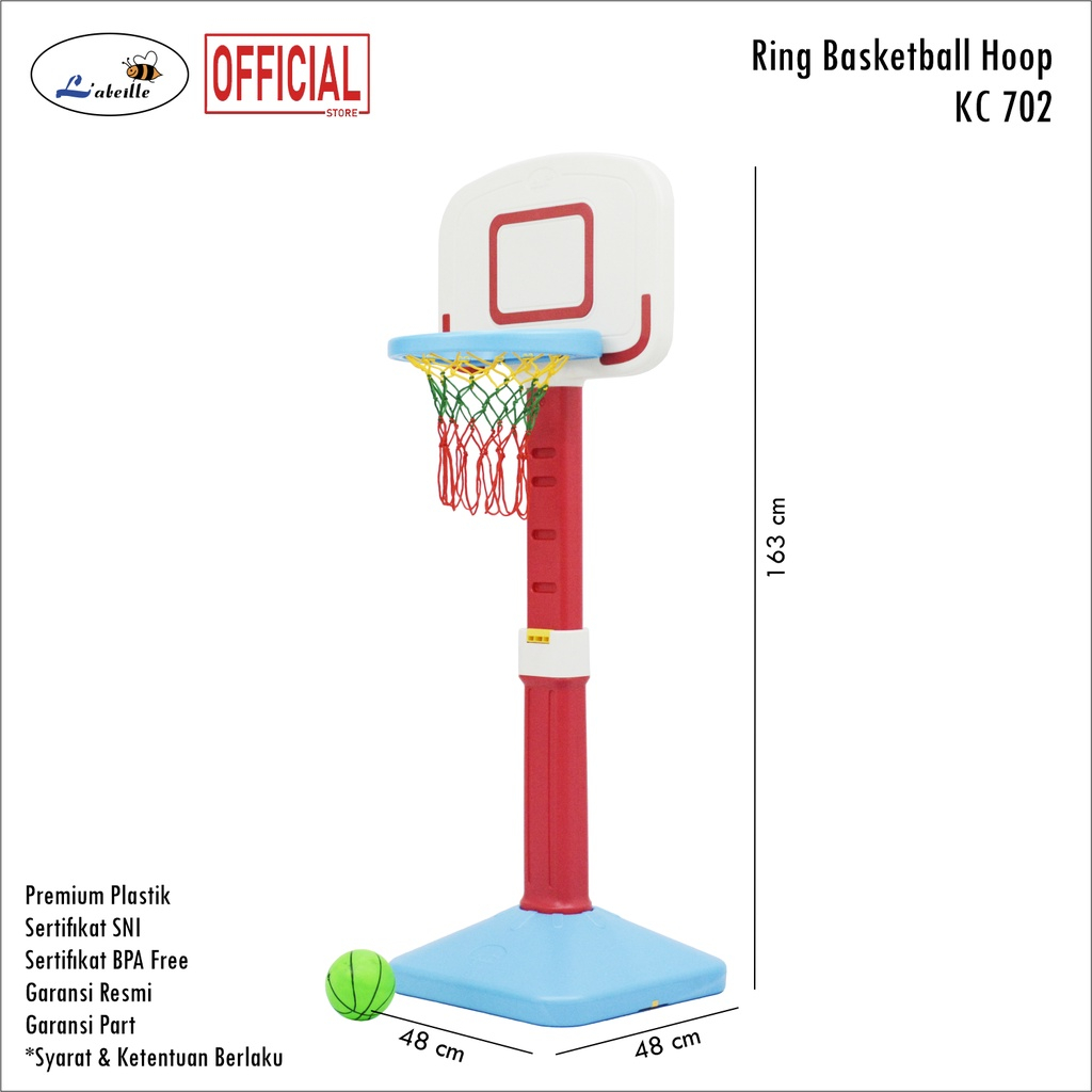 Makassar - Labeille KC 702 Basketball Tiang Ring Basket Anak + Bola Basket Anak