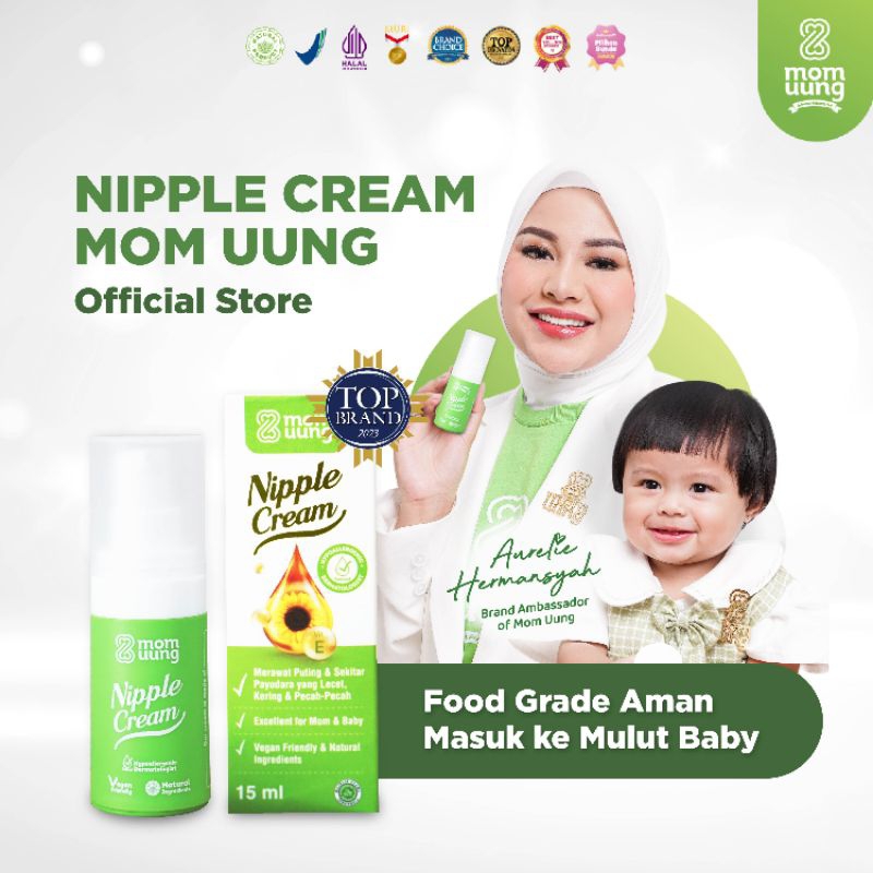 MOM UUNG NIPPLE CREAM NATURAL INGREDIENTS/ KRIM PUTING LECET FOOD GRADE - AMAN MASUK MULUT BAYI