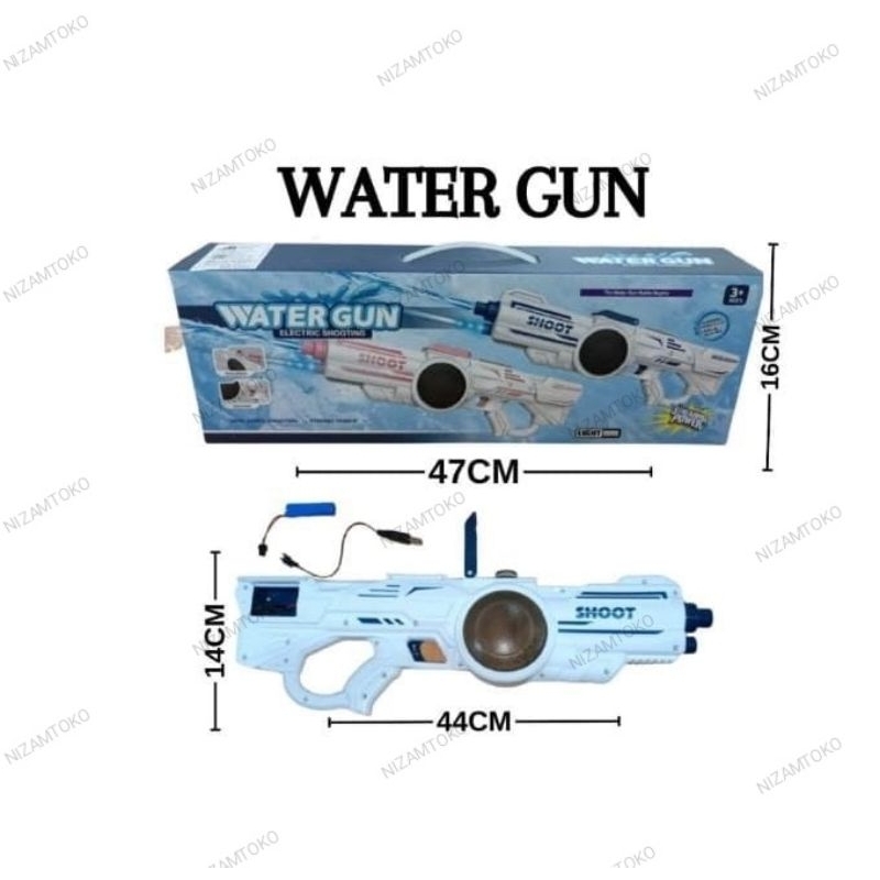 Mainan Tembakan Air Water gun menggunakan baterai chas Mainan Anak viral