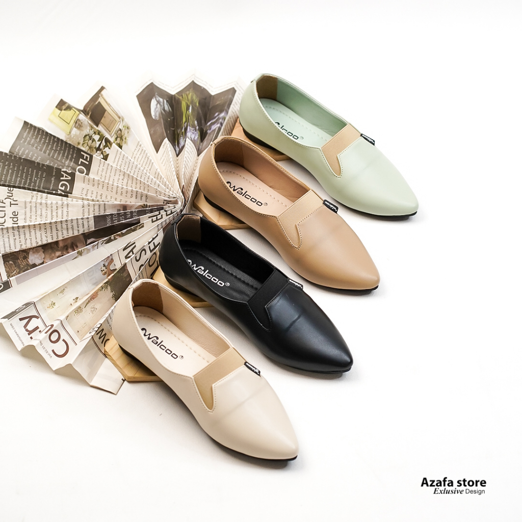 Cw61 Sepatu Flatshoes Wanita Untuk Formal dan Kasual Original Walcoo  by Walcoo