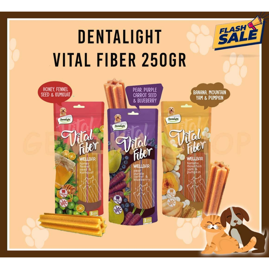 DENTALIGH VITAL VIBER SNACK ANJING 250GR