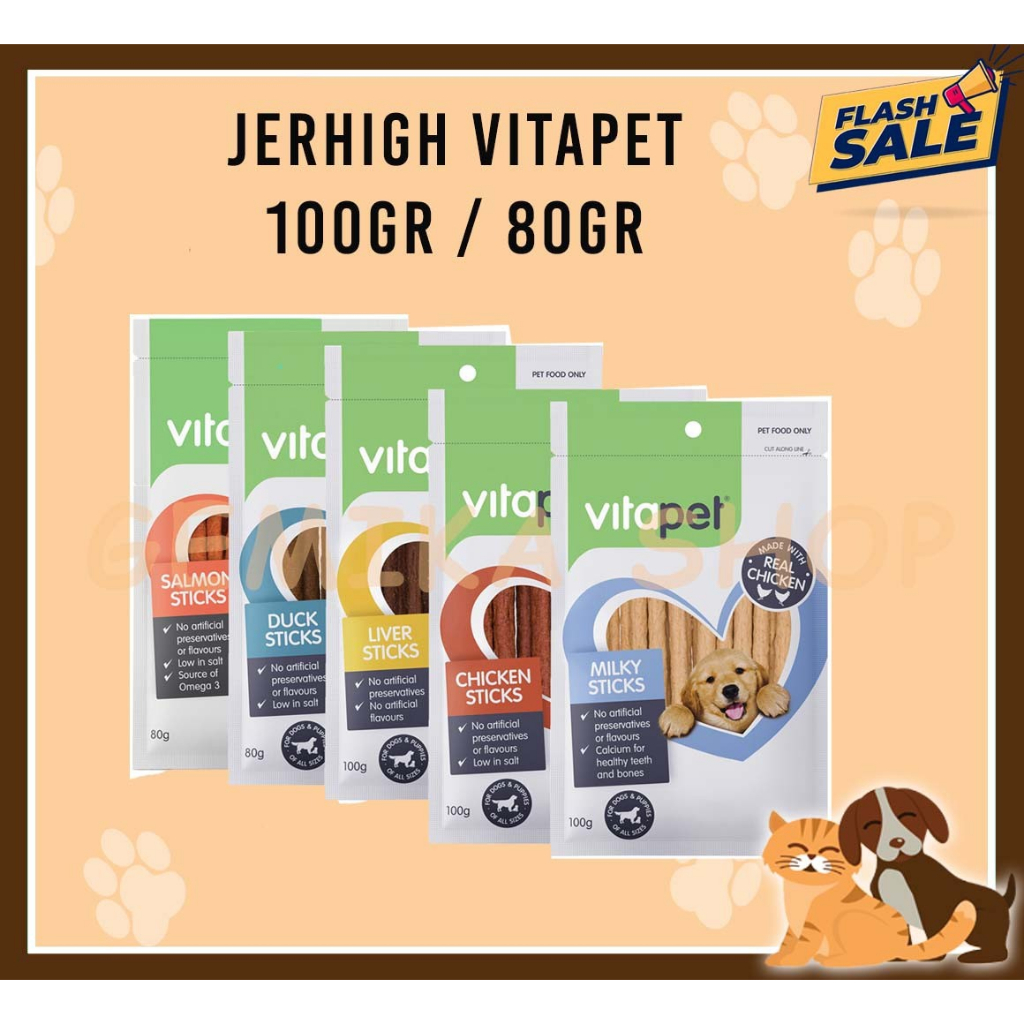 JERHIGH VITA PET STICKS 80/100GR-SNACK ANJING