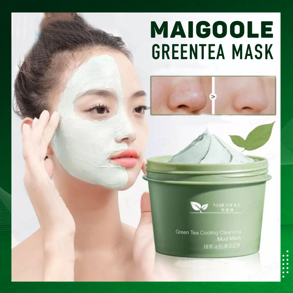 COD MAIGOOLE GREENTEA CLAY MASK / MEIDIAN GREEN TEA CLAY MASK 100GR - MASKER WAJAH GREEN TEA CLAY MASK | PORE CLEAN CLAY MASK