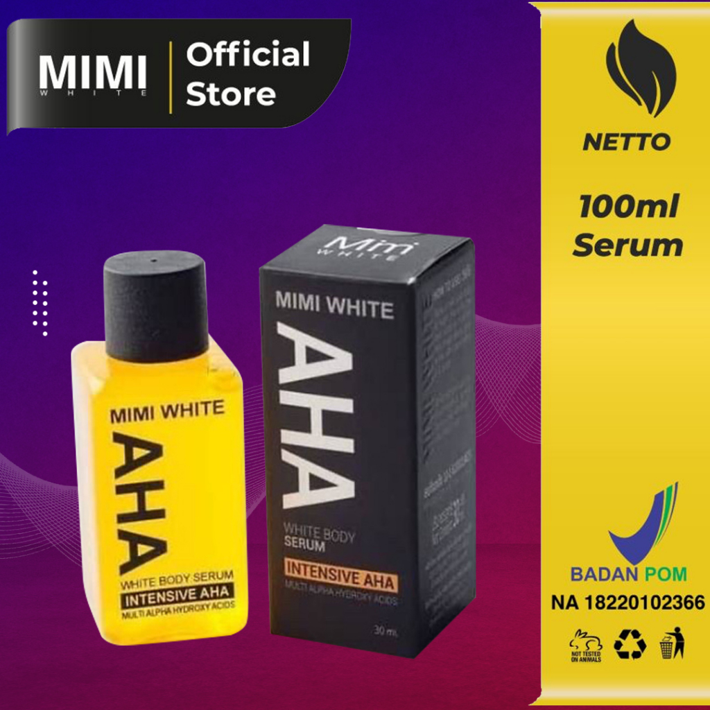 MIMI WHITE AHA/ AHA WHITE BODY SERUM BPOM ORIGINAL!!!