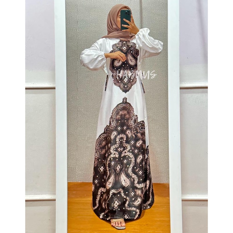 GAMIS JUMPUTAN PALEMBANG ASLI PRITING SUTRA SILK